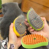 3-in-1 Pet Grooming Brush — Spray, Massage, Soft Teeth