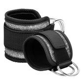 Adjustable Double D-Ring Ankle Straps for Gym Workouts
