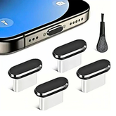 USB-C Anti-Dust Port Plugs (4pcs) + Cleaning Brush