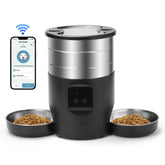 Automatic Pet, Cat & Dog Feeder with Stainless Steel Bowls & 4.5L Capacity
