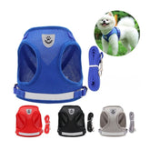Breathable Reflective Dog Harness with Leash – Soft Mesh