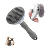 Button Pet Grooming Brush — One-Click Hair Remover
