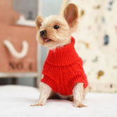 Cable Knit Dog Sweater – Warm Winter Pet Jumper S-XL