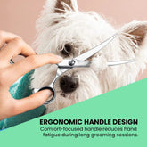 Curved Pet Grooming Scissors — 6.8″ Ergonomic Trimmer