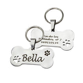 Custom Engraved Bone Pet ID Tag — Personalized Name Tag