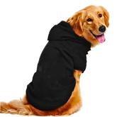 Solid Fleece Dog Jacket Hoodie — S to 9XL