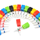 Color-Coded Ceramic Nail Drill Bits — 10-Pack