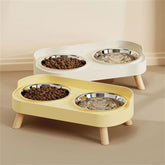 Elevated Double Pet Bowl – Stainless Removable & Non-Slip