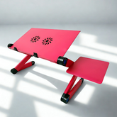 Adjustable Laptop Table with Cooling Fan & Mouse Pad