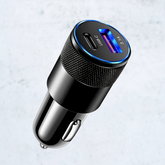 Mini Metal USB Car Charger — 3.1A Fast Dual-Port