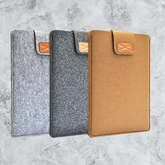 Felt & PU Leather Laptop Sleeve for 11–16″ (Magnetic)