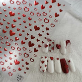 Heart Rhinestone Nail Art Stickers – 3D Crystal Decals