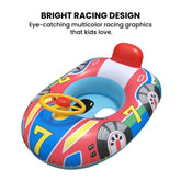 Kids Inflatable Ride-On Boat with Steering Wheel