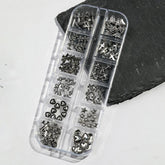 Vintage Silver Nail Charms — Cross Star Heart