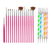 20-Piece Nail Art Brush & Dotting Tool Set