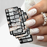 Nail Art Stamping Plates Set – Lace, Floral & Geometric Designs