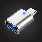 Type-C to USB 3.0 OTG Adapter — LED, 5Gbps, 3A (Mini)