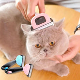 Pet De-Shedding Brush — Stainless Grooming Tool