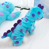 Plush Dinosaur Pet Onesie — Blue & Green Dog/Cat Costume