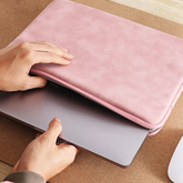 Plush Shockproof Laptop Sleeve with Pocket (13–16")