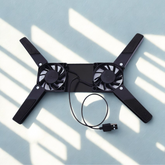 Foldable USB Laptop Stand with Quiet Fan — Portable
