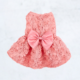 Pink Flower Puppy Princess Spring Dress