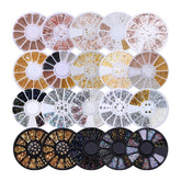 Nail Rhinestone Gems Wheel — Mixed Shapes Set