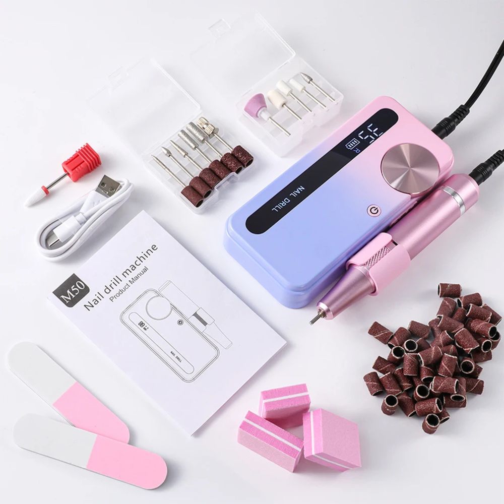 Professional 35000RPM Rechargeable Nail Drill Kit