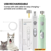 Quiet USB Pet Nail Grinder — Rechargeable Trimmer