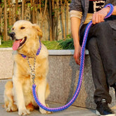 Reflective Braided Rope Dog Leash — Heavy-Duty