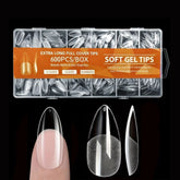 600-Piece Soft Gel Full-Cover Nail Tips — Pre-Shaped