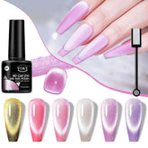 6-Piece Magnetic Cat Eye Gel Nail Polish Set (Soak-Off)