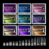 Professional Short Nail Tip Kit —  Shimmer Colors