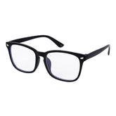 Unisex Square Plastic Frame Clear Lens Glasses