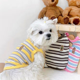 Striped Dog T-Shirt Soft Cotton Puppy Clothes Outfit