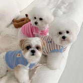 Striped Dog Vest Summer Shirt Cat Clothes Breathable Pet