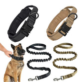Tactical Bungee Dog Collar & 4FT Leash — Heavy Duty