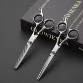 Two-Way Curved Pet Grooming Scissors — Stainless