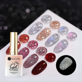 UR SUGAR Silver Glitter Gel Polish 15ml – Sparkling Nails