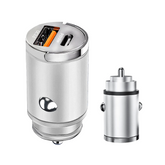 Hidden Metal Dual-Port Car Charger — 30W Fast Charge