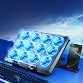 High-Power Laptop Cooler Pad with 12 Fans RGB