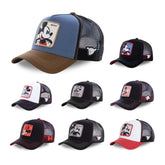 Vintage Animal Patch Trucker Cap — Mesh Snapback Hat