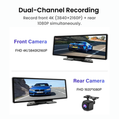 10.26__Wireless_CarPlay_Android_Auto_DVR_4K_Dual_Cam_-_Recording