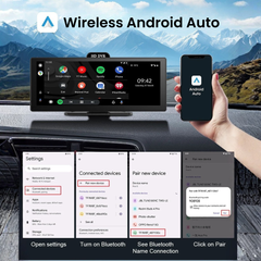 11.26" Wireless CarPlay & Android Auto 4K DVR Display