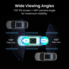 11.26" Wireless CarPlay & Android Auto 4K DVR Display