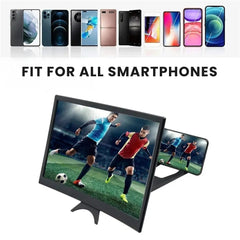 12" Curved Phone Screen Magnifier — HD Mobile Amplifier