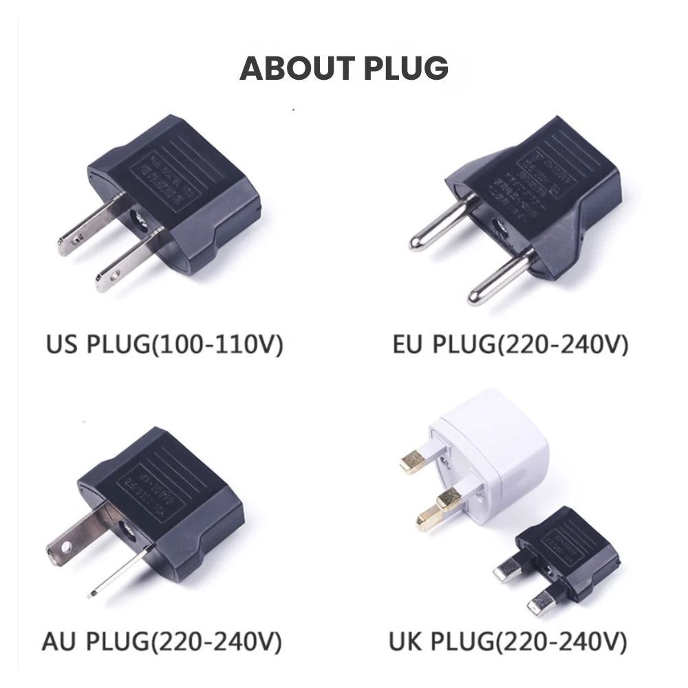 130W Professional Nail Dust Collector Vacuum - About plug