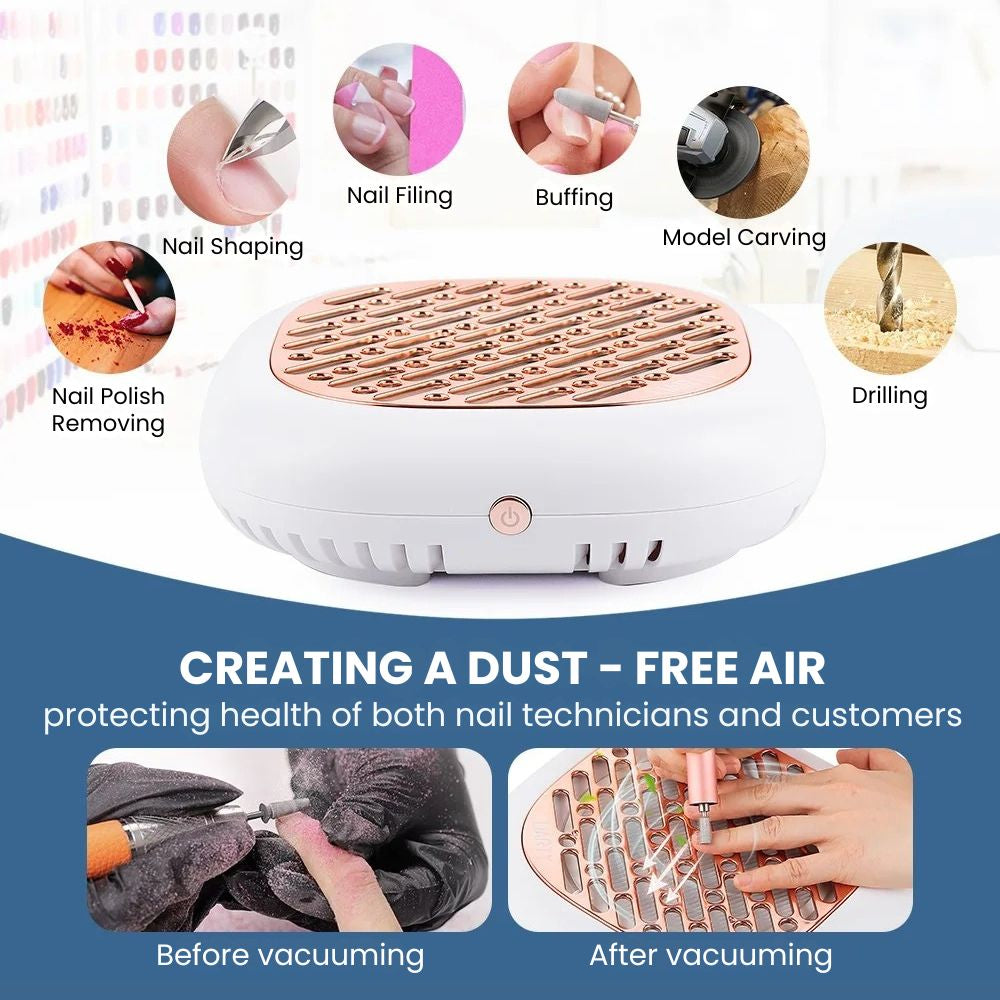 130W Professional Nail Dust Collector Vacuum - free air