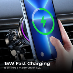 15W Fast Wireless Car Charger with Cooling Fan
