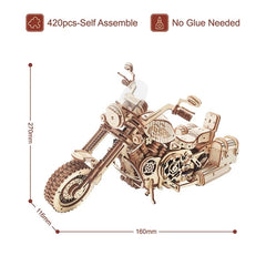 DIY Wooden Model Building Kit – 420 Piece Puzzle Construction Set for Kids & Adults